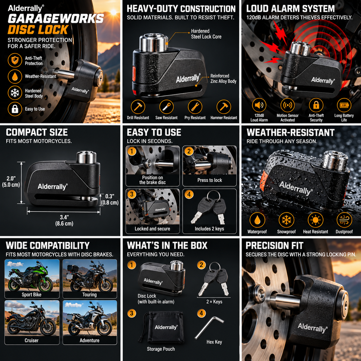 Alderrally® GarageWorks Disc Lock