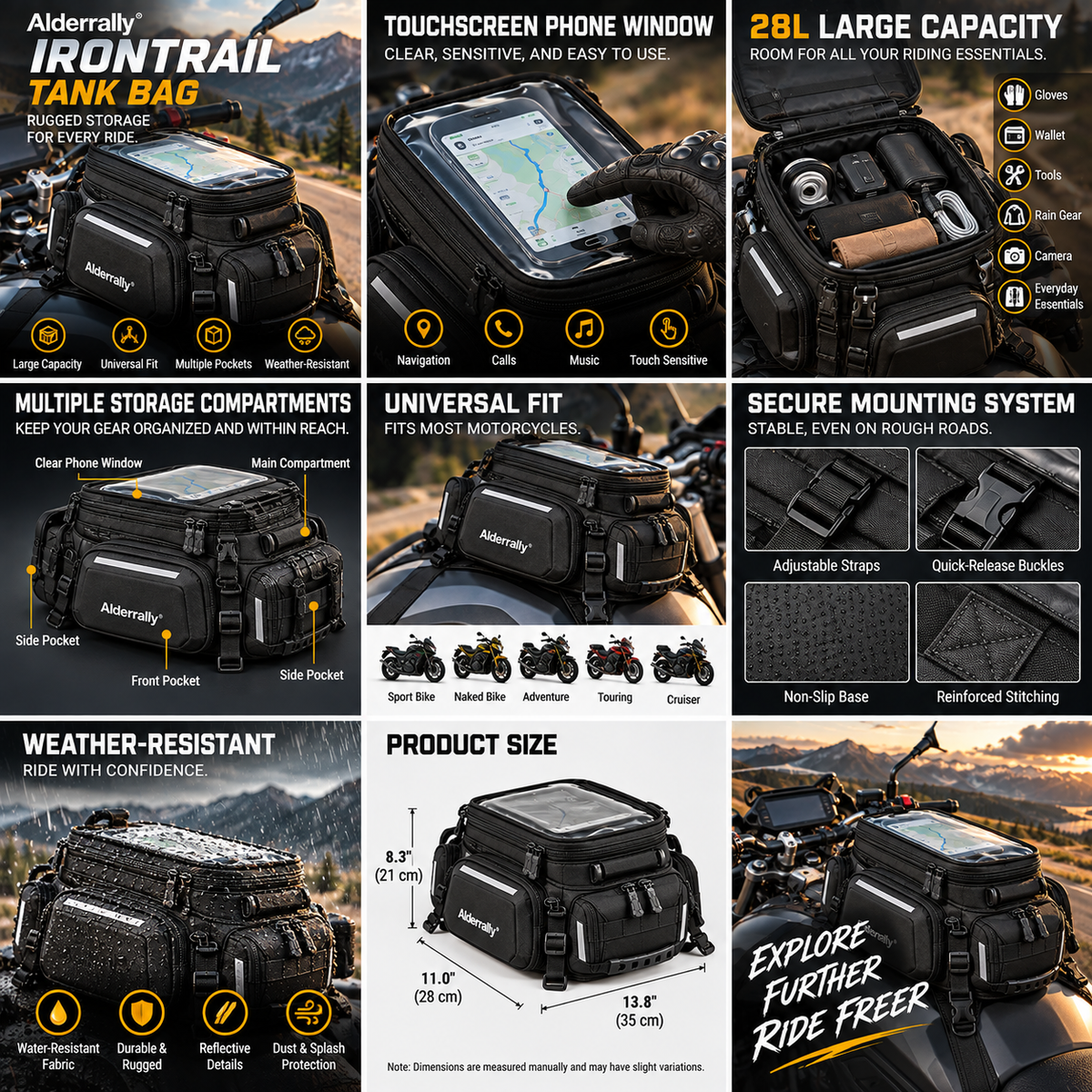 Alderrally® Irontrail Tank Bag