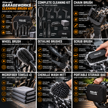 Alderrally® GarageWorks Cleaning Brush Kit