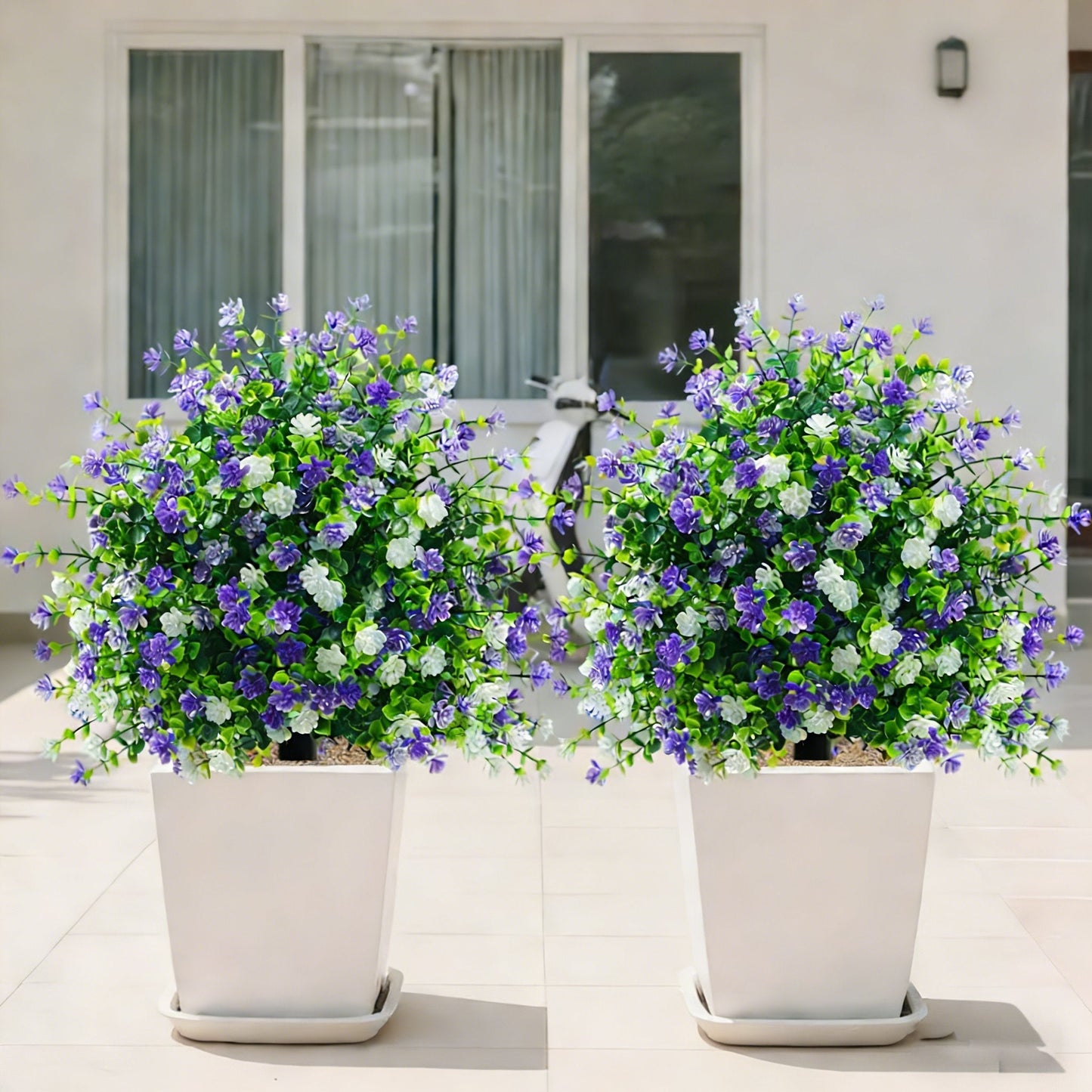 🌱🌱artificial potted trees with ground stake
