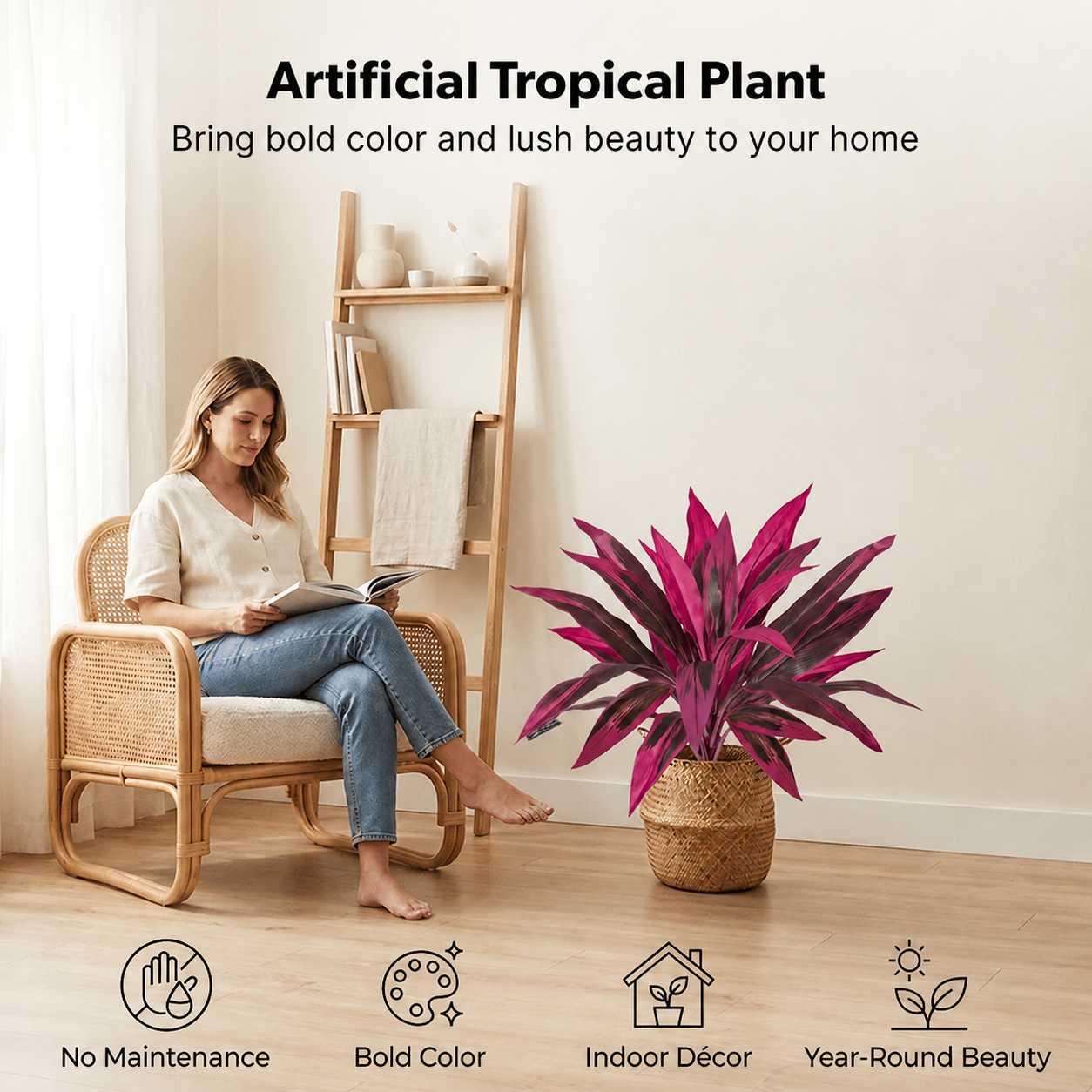 🎁  Last Day 60% OFF - Artificial Boston Fern & Dragon's Blood Tree Plants