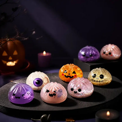 🌈 Sparkling Halloween Ghost Squeeze Toy | Soft Stress-Relief Toy | Portable Hand-Held Stress Reliever