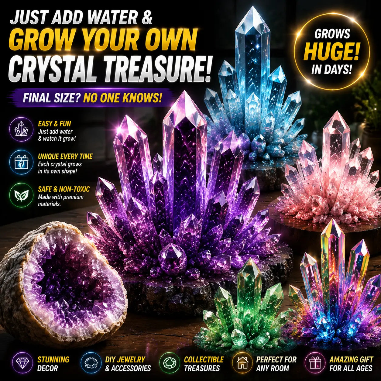 HUBUQ® Luxury Crystal Atelier – Premium Crystal Growth Powder