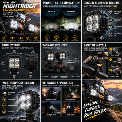 Alderrally® NightRider LED Auxiliary Lights