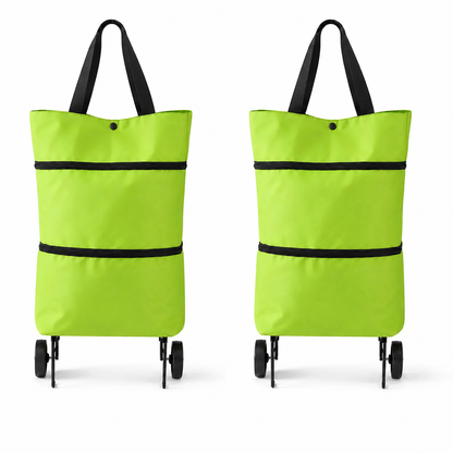 🛒Foldable shopping trolley – Practical shopping bag with wheels for daily shopping