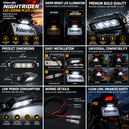 Alderrally® NightRider LED License Plate Light
