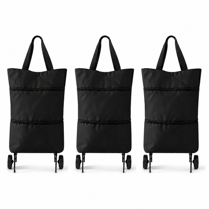 🛒Foldable shopping trolley – Practical shopping bag with wheels for daily shopping